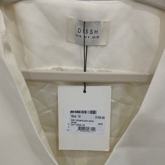 DISSH NWT Issey Off-White V-Neck Blazer Mini Dress - Picture 4 of 7
